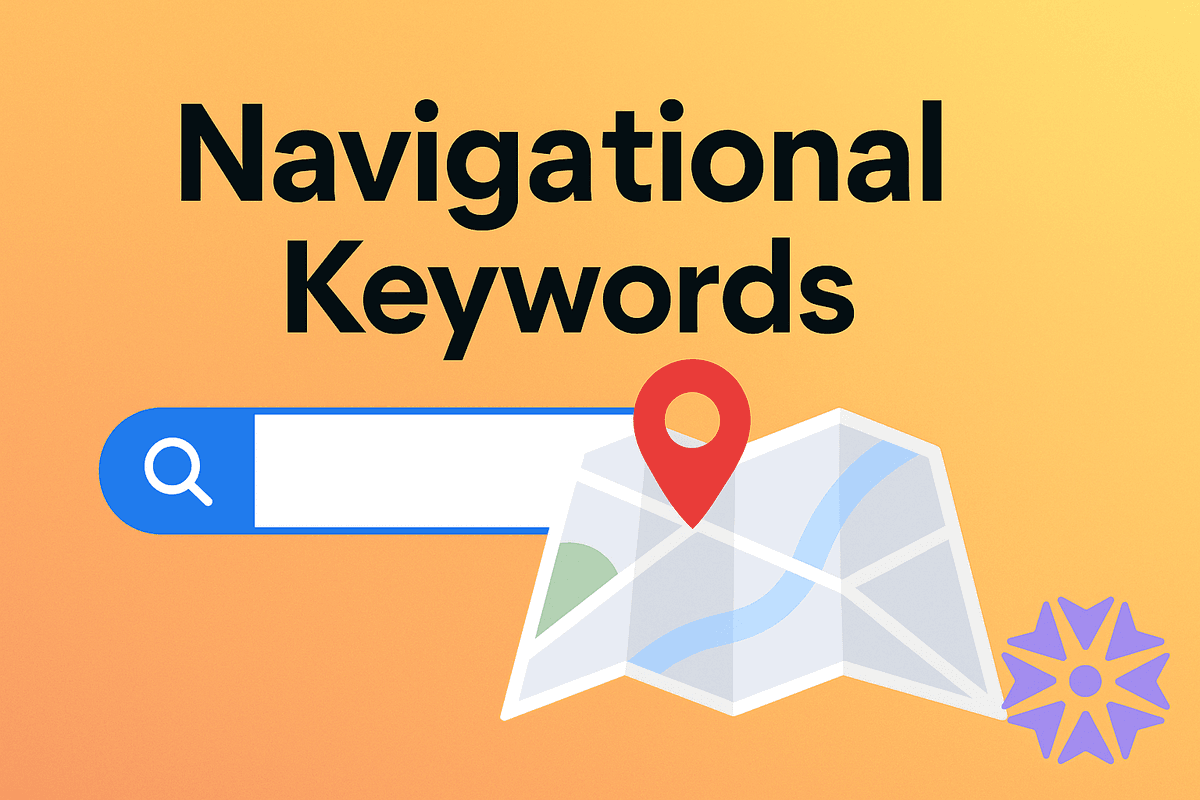 Navigational keywords guide showing brand search optimization