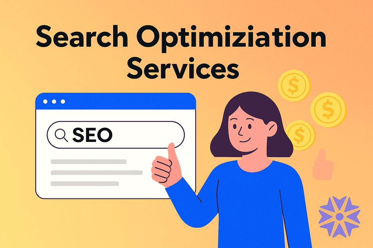 Professional search optimization services guide showing SEO strategy and results