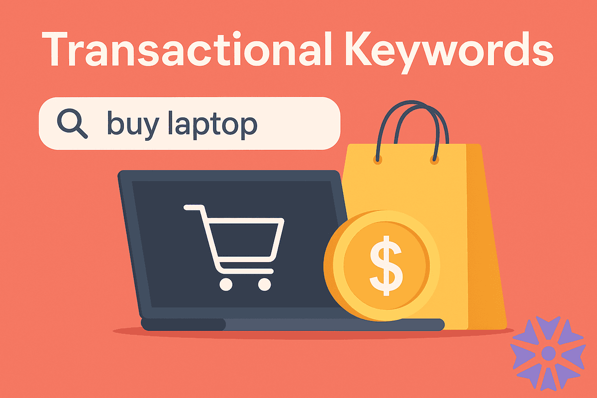 Transactional keywords guide showing high-intent buyer optimization