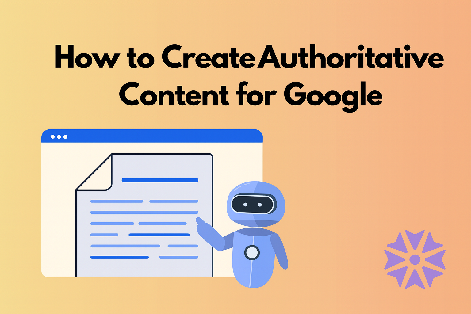 How to create authoritative content for Google guide showing trust and expertise building