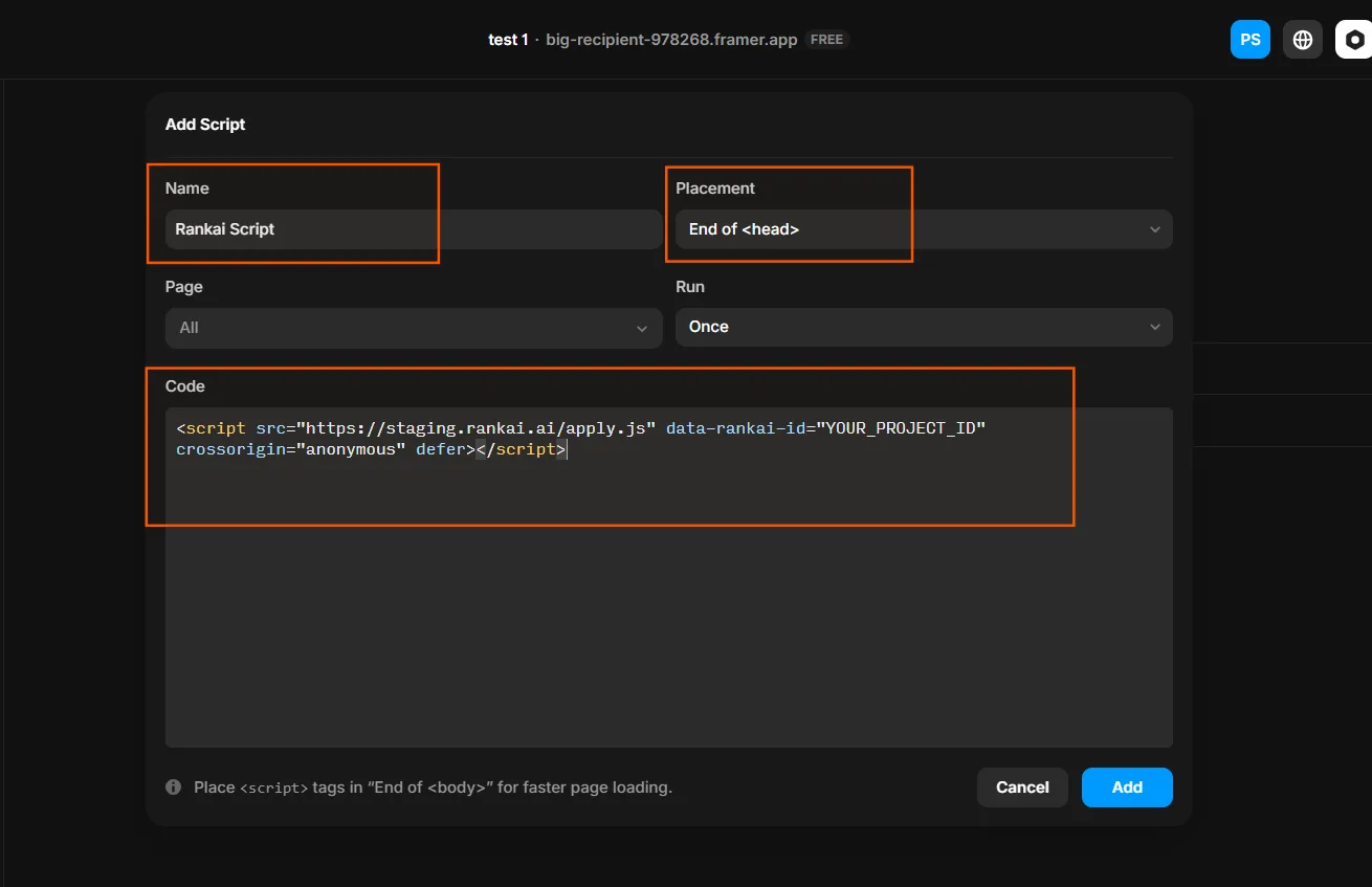 Add Custom Code