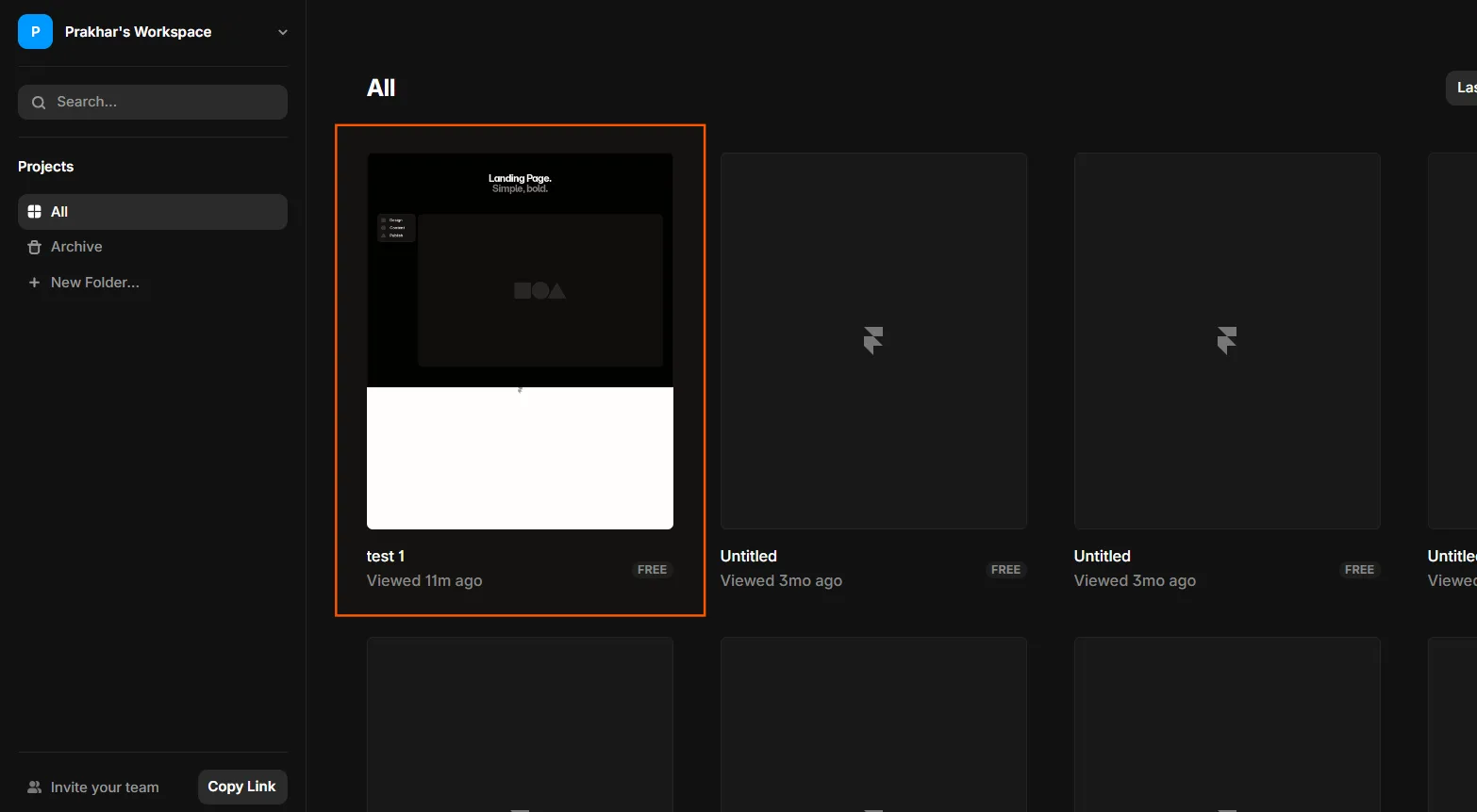 Framer projects