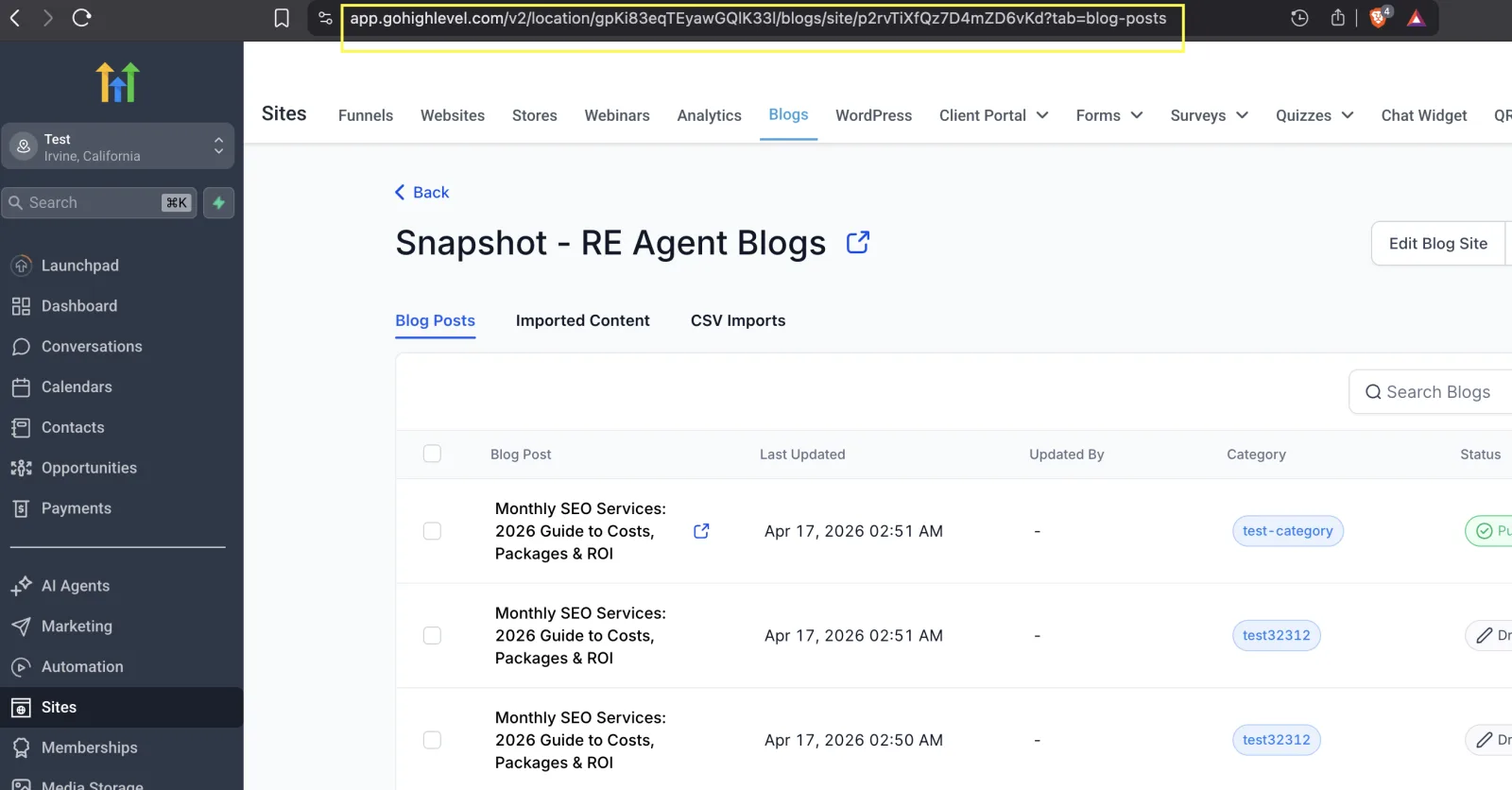 Copy Dashboard URL