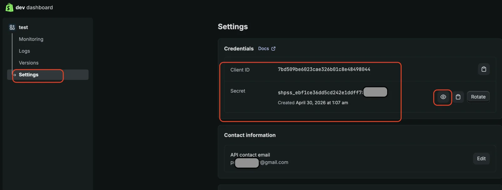 Install to get your access token section with Install app button